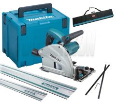 Makita SP6000J1X2 230V Circular saw 165 mm + 2 x  Guide Rails + Coupling Strips+ Storage Bag