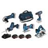 Bosch Blauw 5 Tool Kit 18V - 5 machines + 3 x accu 18V 4.0Ah Li-Ion Comboset 0615990L59 - 1