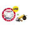 Lenox 2030866PROMO 10 x Diamant Metaalzaagblad 125 mm Asgat 22,23 mm + gratis Dewalt DWE4207-QS haakse slijper - 1