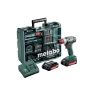 Metabo 602320870 BS 18 L Quick set accu boor-/schroefmachine set 18V Li-Ion (2x 2.0Ah accu) + toebehorenset in koffer - 1