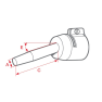 Weldy 119.345 Welding nozzle (ø 35.5) ø 6 mm, 75 mm - HG/HT - 2