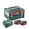 Metabo Accu Pakket 2 x 18V LiHD 10.0Ah + 1 x Lader ASC 145 in MetaBox 685142000 - 1