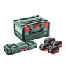 Metabo Accu Pakket 4 x 18V LiHD 10.0Ah + Lader ASC 145 DUO in MetaBox 685143000 - 1