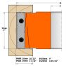 CMT 694.125.50 Rechte freeskop Aluminium 125 x 50 MAN met voorsnijders - 2