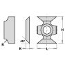 CMT 790.163.00 HW wisselmes Profiel 16 x 22 x 5 mm Radius 3 10 stuks - 1