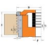 CMT 490.160.72 Trapezium verlijmfrees 160mm - 2