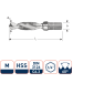 Rotec 316.0500 HSS Combi-boortap-bit 1/4 M5 x 0,8 - 1