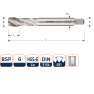 Rotec 341.0500C HSSE 800 M.Tap /35° BSP G 1/2-14 - 1