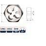Rotec 373.0024 HSS Zeskante Snijmoeren DIN 382 UNC 9/16-12 - 1